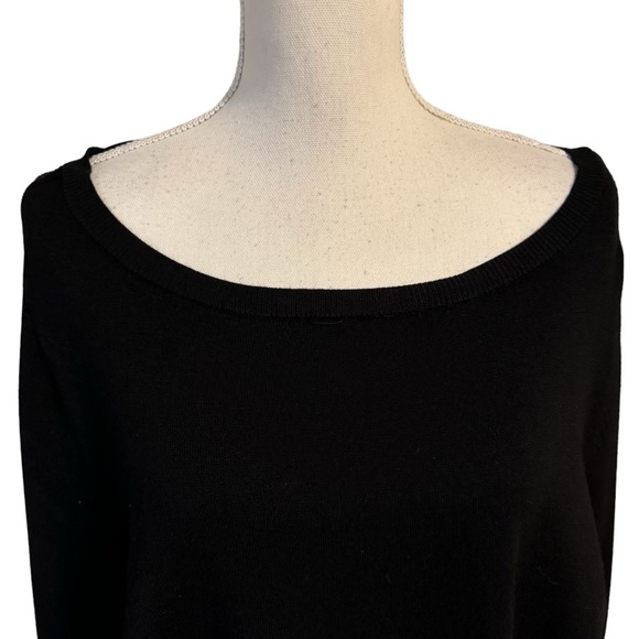 * ❤️PERFECT for FALL/WINTER LANE BRYANT BLACK SWEATER FLUTED SLEEVES 18/20 - Picture 4 of 7